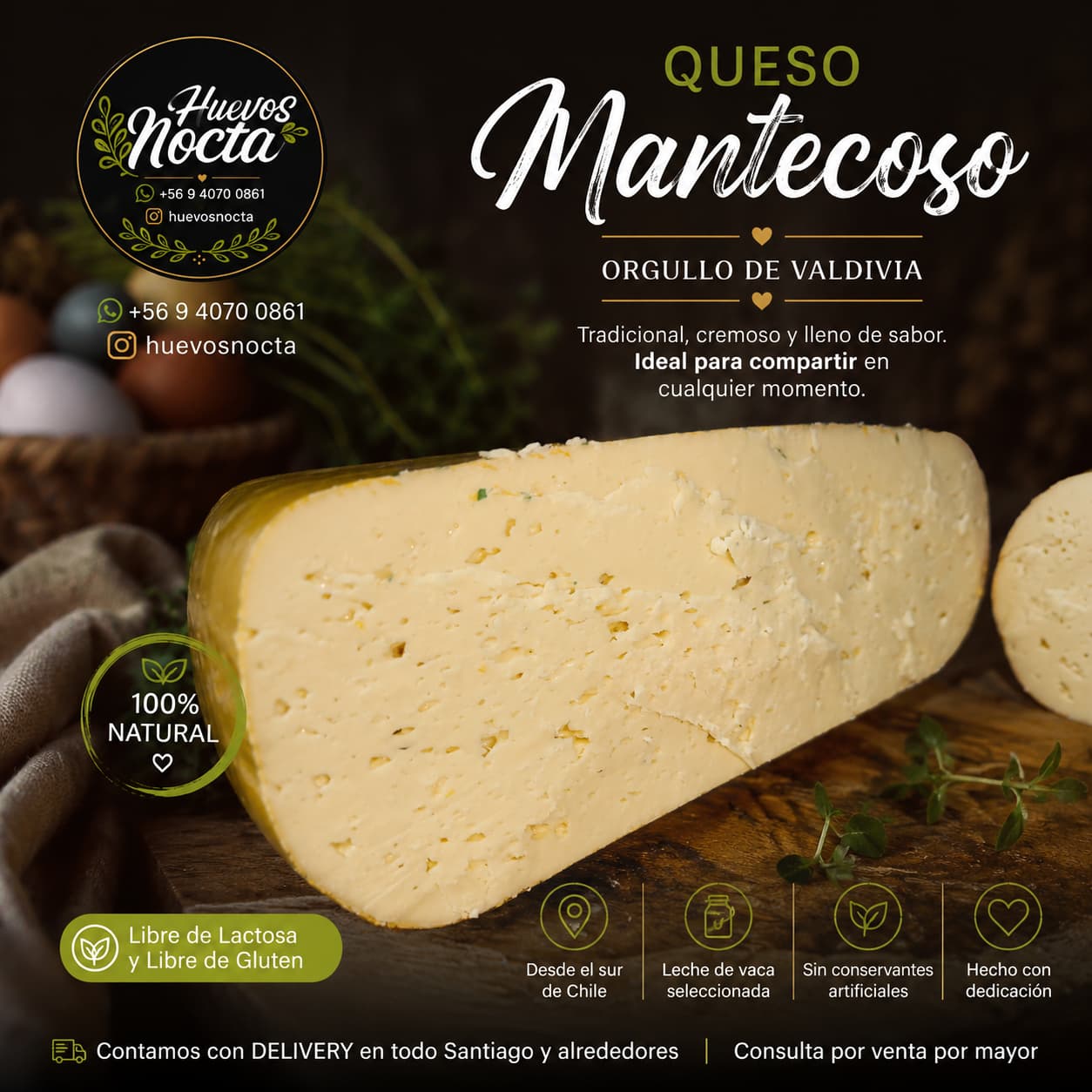 Huevos y quesos a domicilio en Santiago - Huevos Nocta